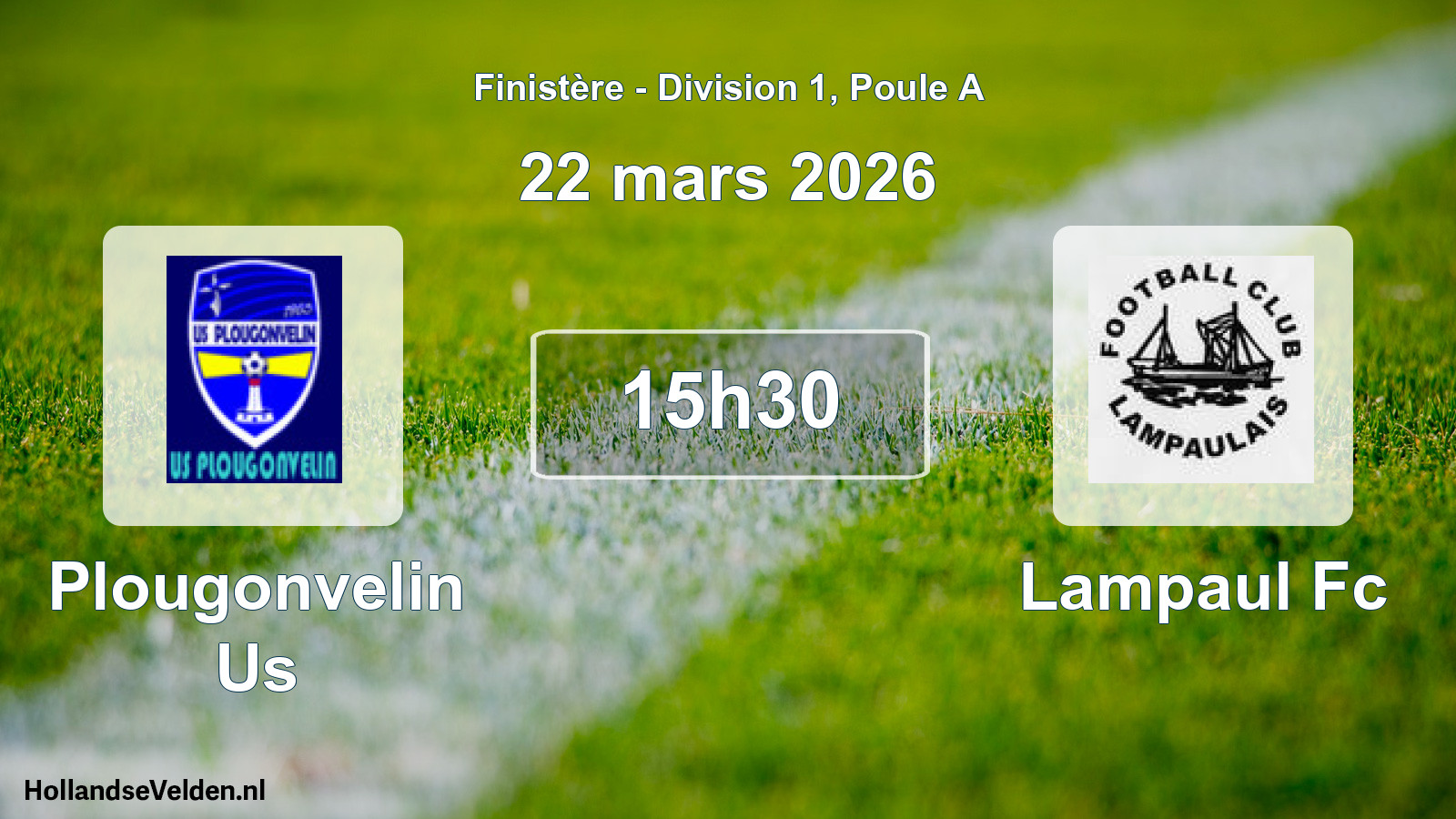 Geplande wedstrijd: Plougonvelin Us - Lampaul Fc (22 mars 2026)