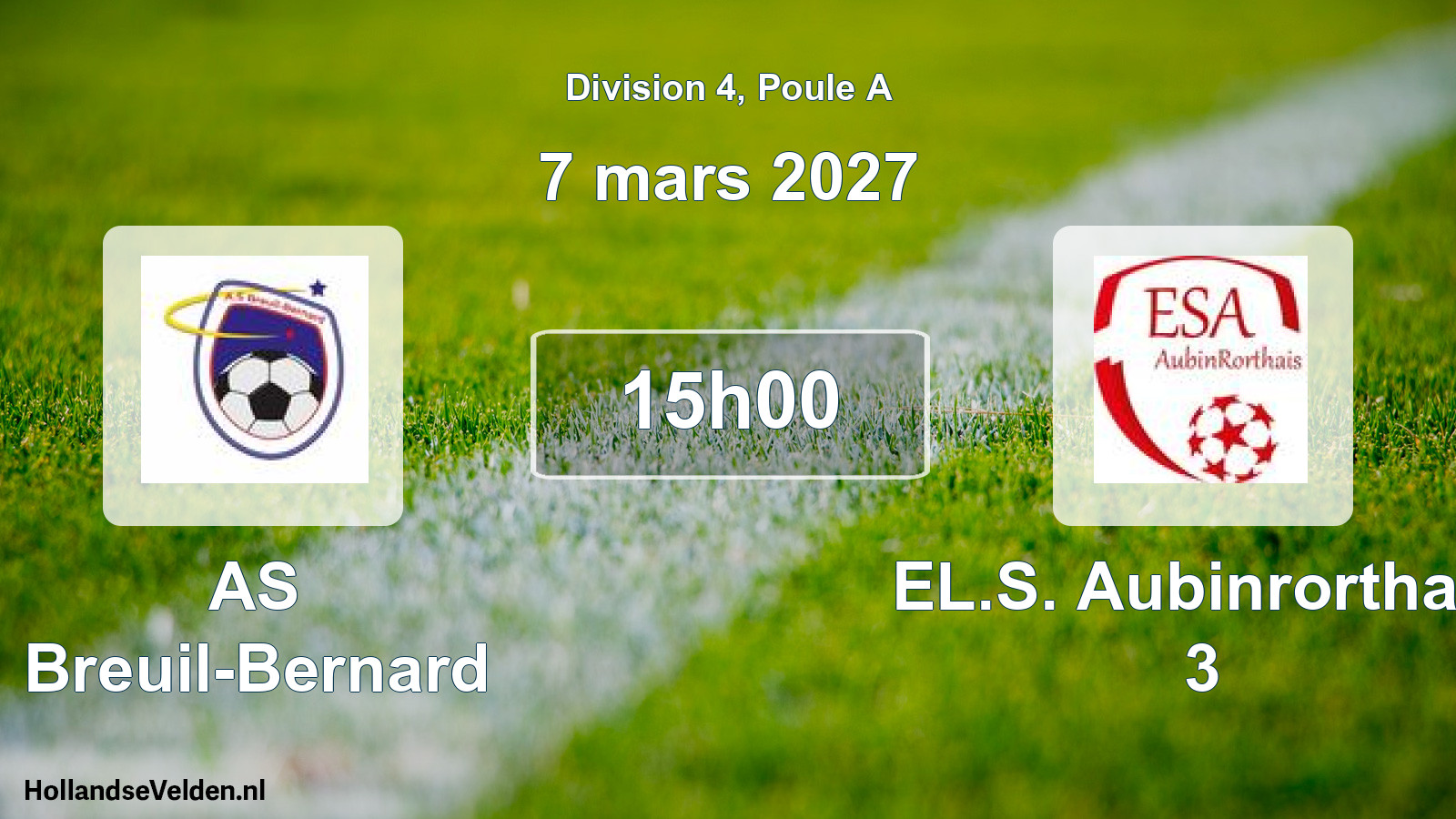 Scheduled Match: AS Breuil-Bernard - EL.S. Aubinrorthais 3 (7 March 2027)
