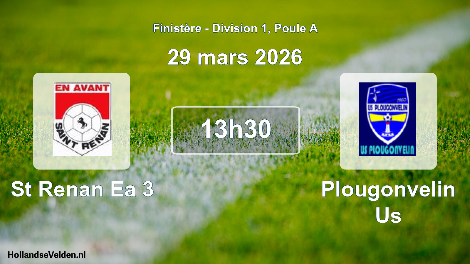 Geplande wedstrijd: St Renan Ea 3 - Plougonvelin Us (29 mars 2026)