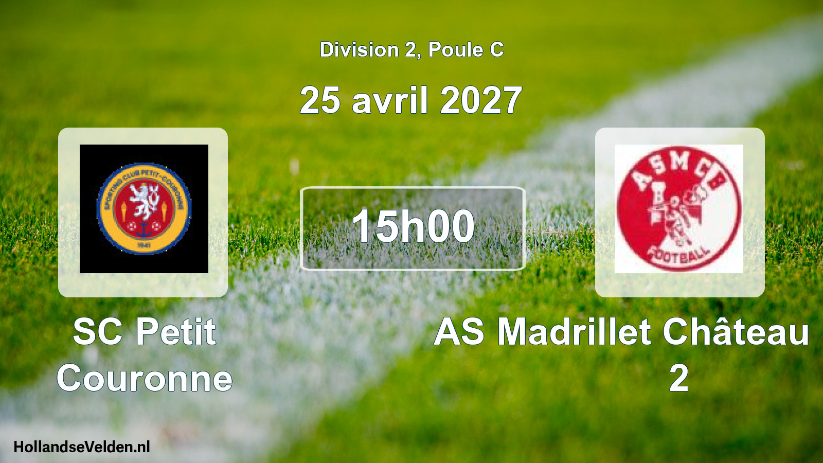 Scheduled Match: SC Petit Couronne - AS Madrillet Château Blanc 2 (25 April 2027)