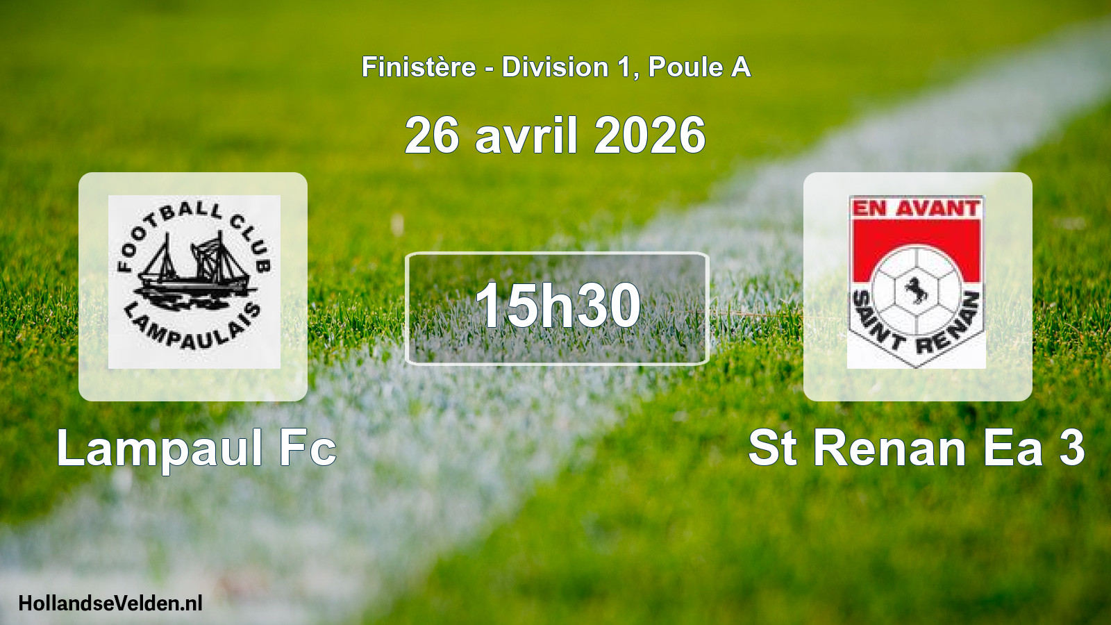 Geplande wedstrijd: Lampaul Fc - St Renan Ea 3 (26 avril 2026)