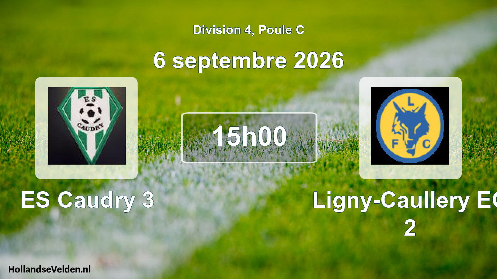 Match programmé: ES Caudry 3 - Ligny-Caullery EO 2 (6 septembre 2026)
