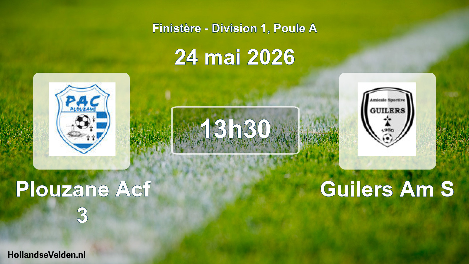 Geplande wedstrijd: Plouzane Acf 3 - Guilers Am S (24 mai 2026)