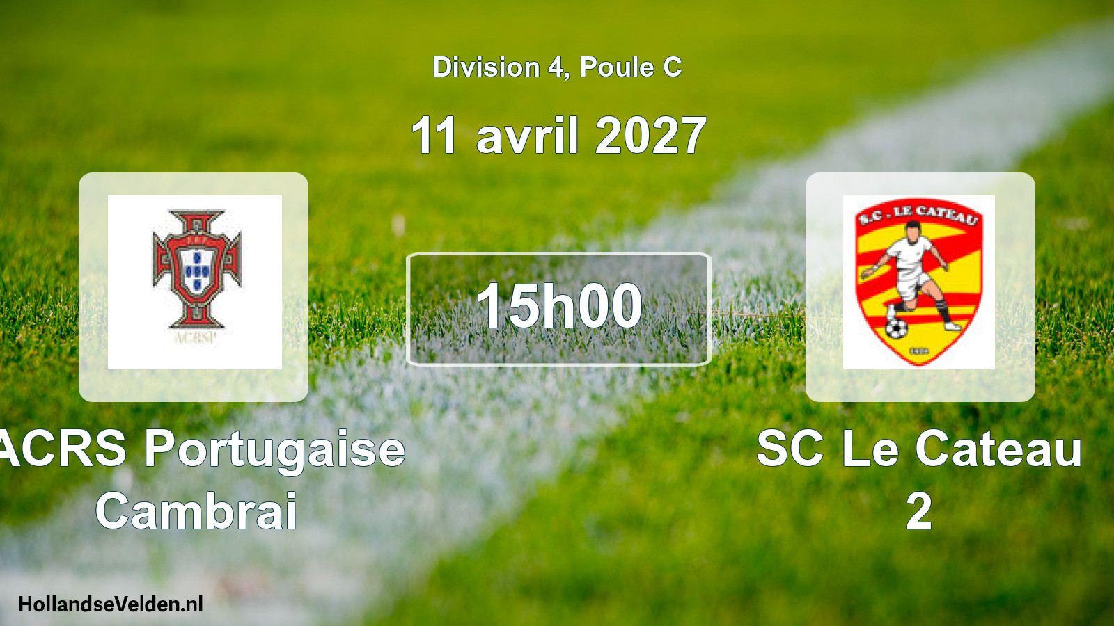 Match programmé: ACRS Portugaise Cambrai - SC Le Cateau 2 (11 avril 2027)