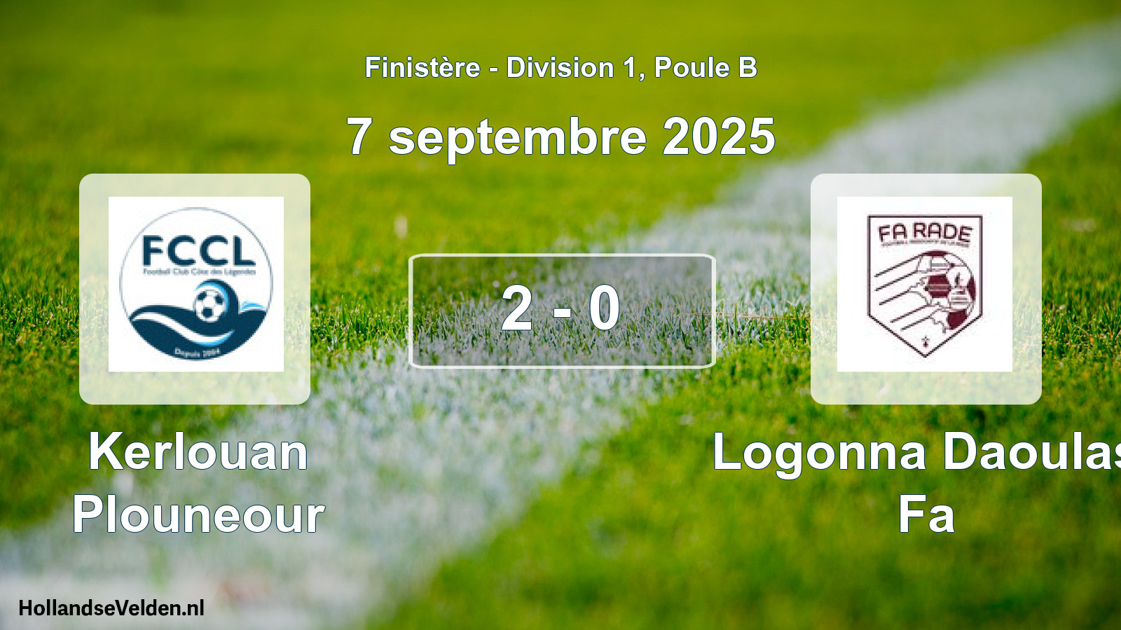 Gespeelde wedstrijd: Kerlouan Plouneour - Logonna Daoulas Fa 2 - 0 (7 septembre 2025)