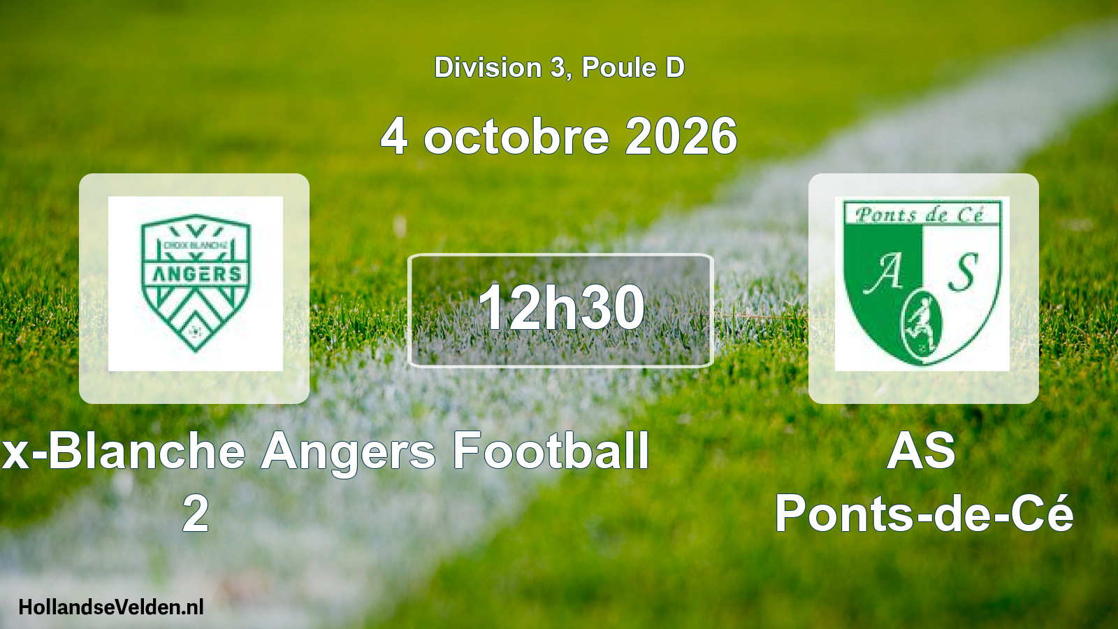 Scheduled Match: CBAF Croix-Blanche Angers Football 2 - AS Ponts-de-Cé (4 October 2026)