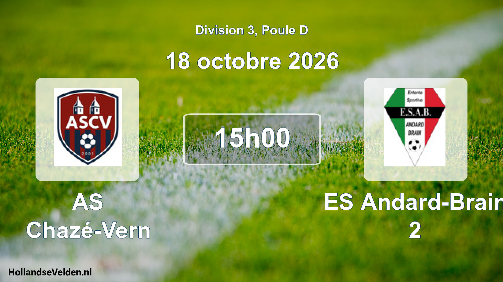 Scheduled Match: AS Chazé-Vern - ES Andard-Brain 2 (18 October 2026)