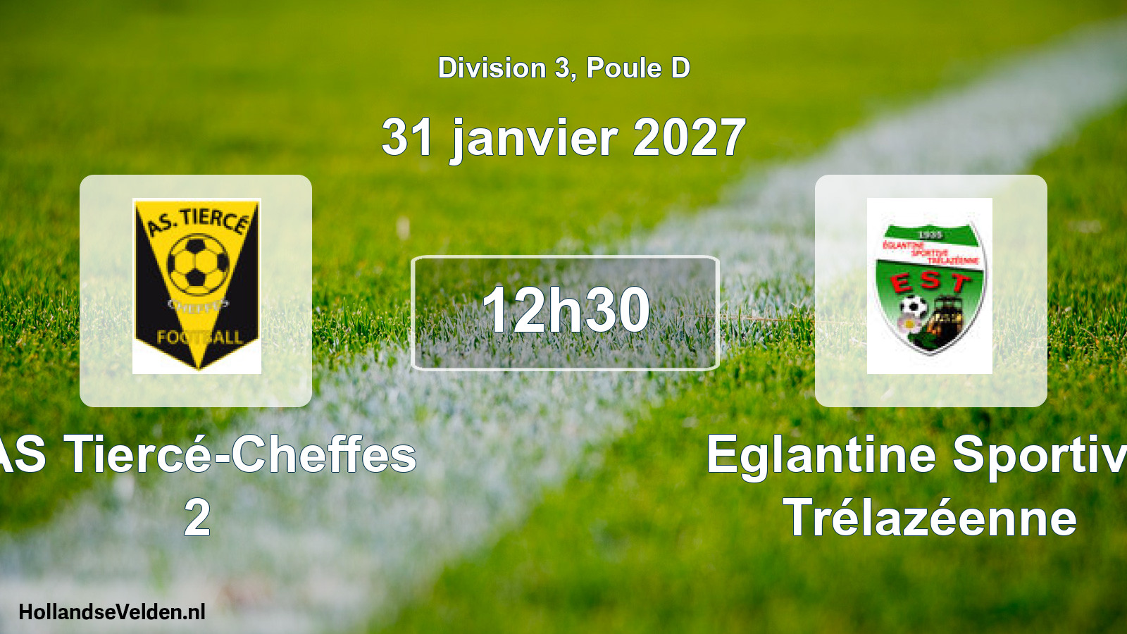 Match programmé: AS Tiercé-Cheffes 2 - Eglantine Sportive Trélazéenne (31 janvier 2027)