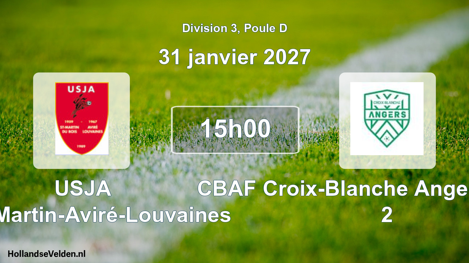 Scheduled Match: USJA Saint-Martin-Aviré-Louvaines - CBAF Croix-Blanche Angers Football 2 (31 January 2027)
