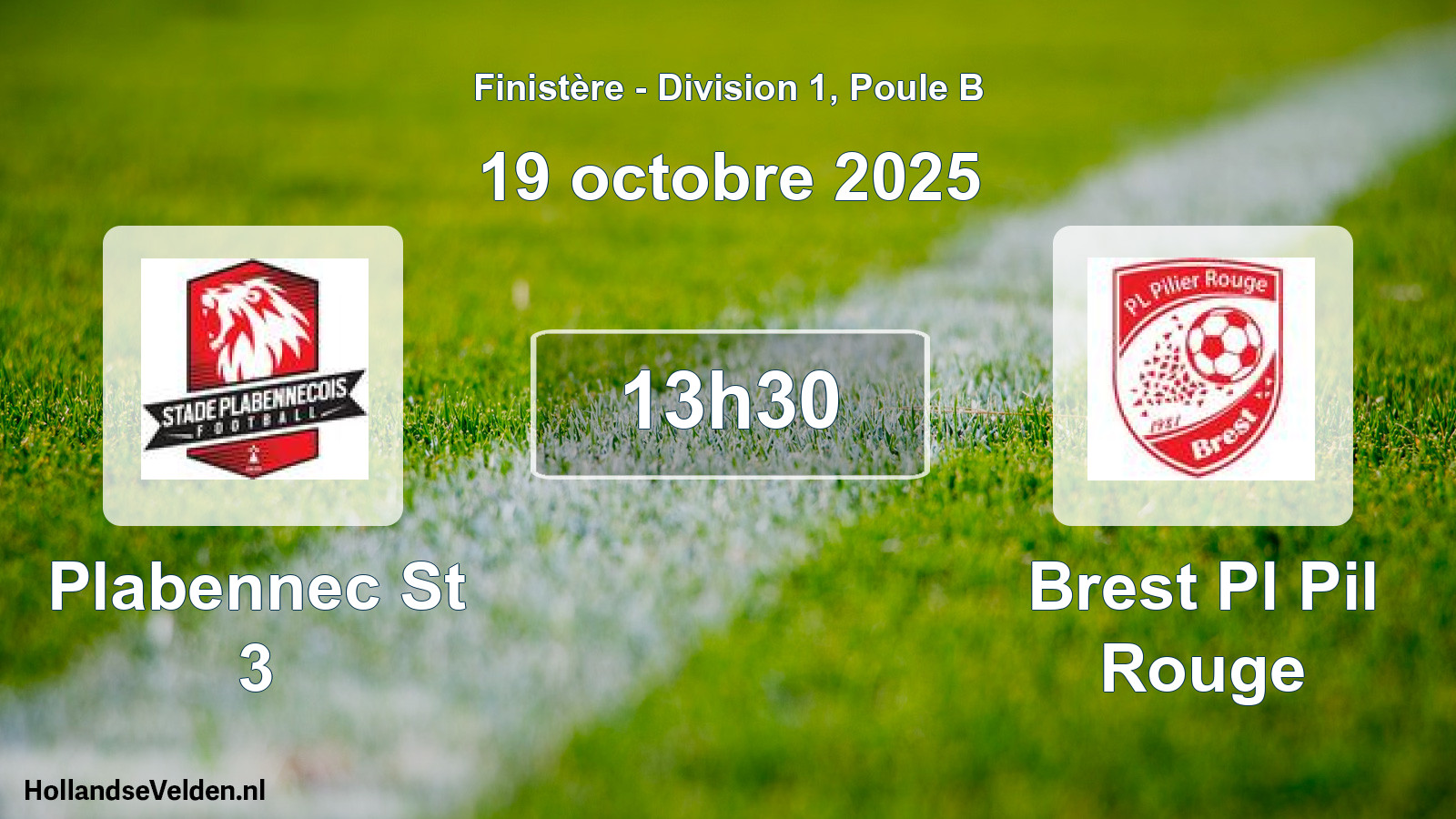 Geplande wedstrijd: Plabennec St 3 - Brest Pl Pil Rouge (19 oktober 2025)
