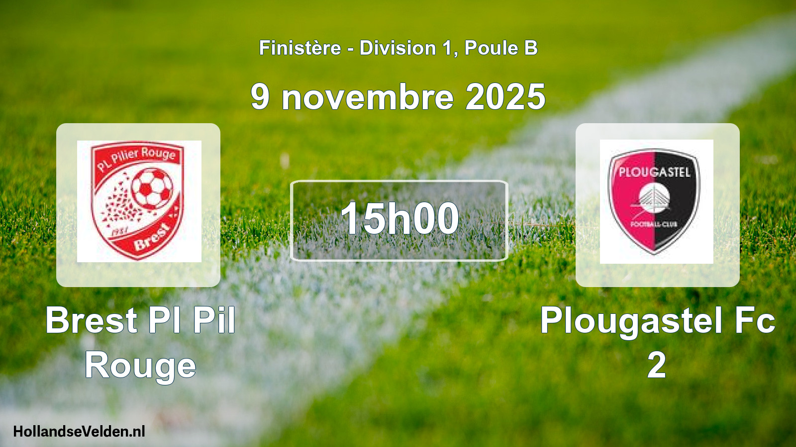 Scheduled Match: Brest Pl Pil Rouge - Plougastel Fc 2 (9 November 2025)