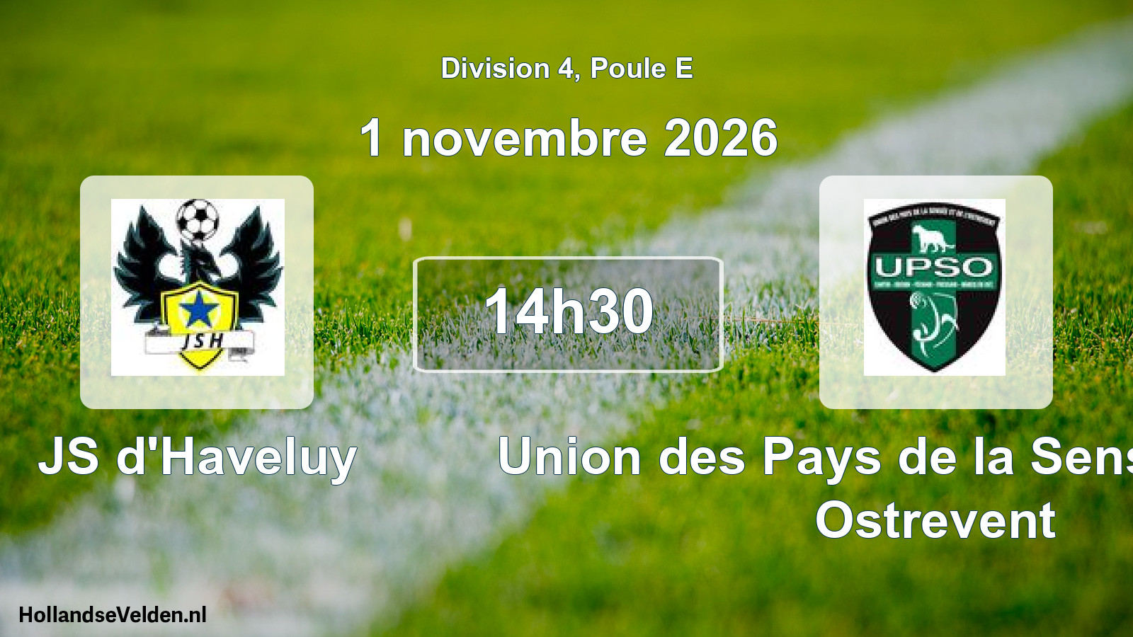 Match programmé: JS d'Haveluy - Union des Pays de la Sensée et de l Ostrevent (1 novembre 2026)