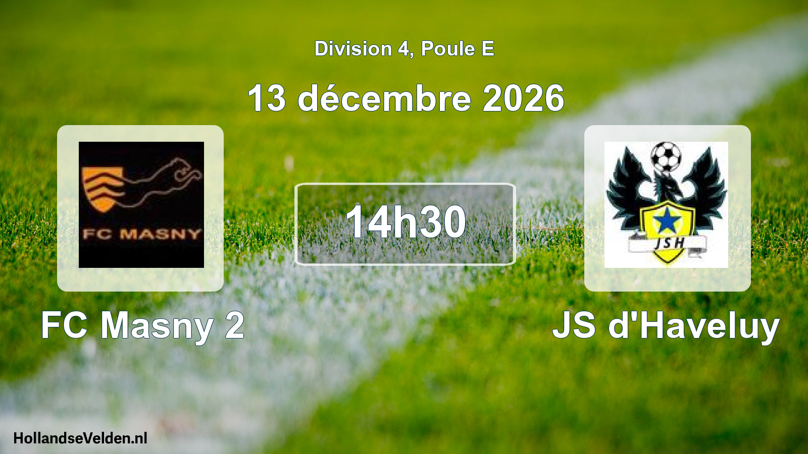 Match programmé: FC Masny 2 - JS d'Haveluy (13 décembre 2026)