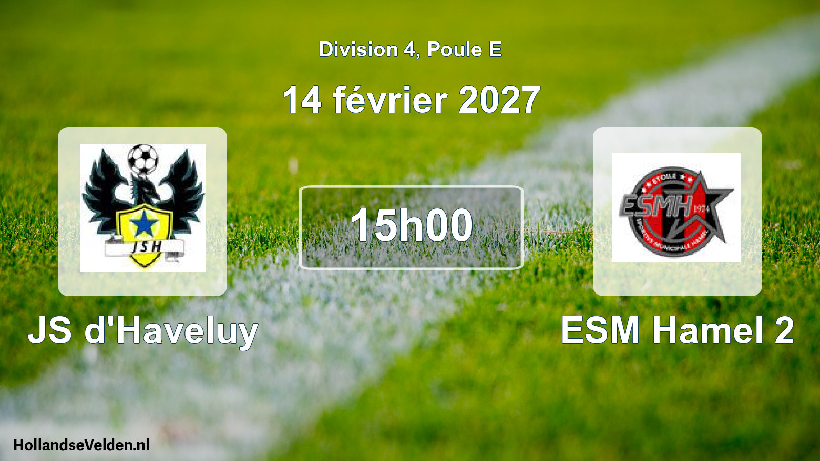 Match programmé: JS d'Haveluy - ESM Hamel 2 (14 février 2027)
