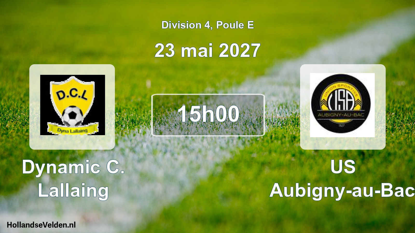 Match programmé: Dynamic C. Lallaing - US Aubigny-au-Bac (23 mai 2027)