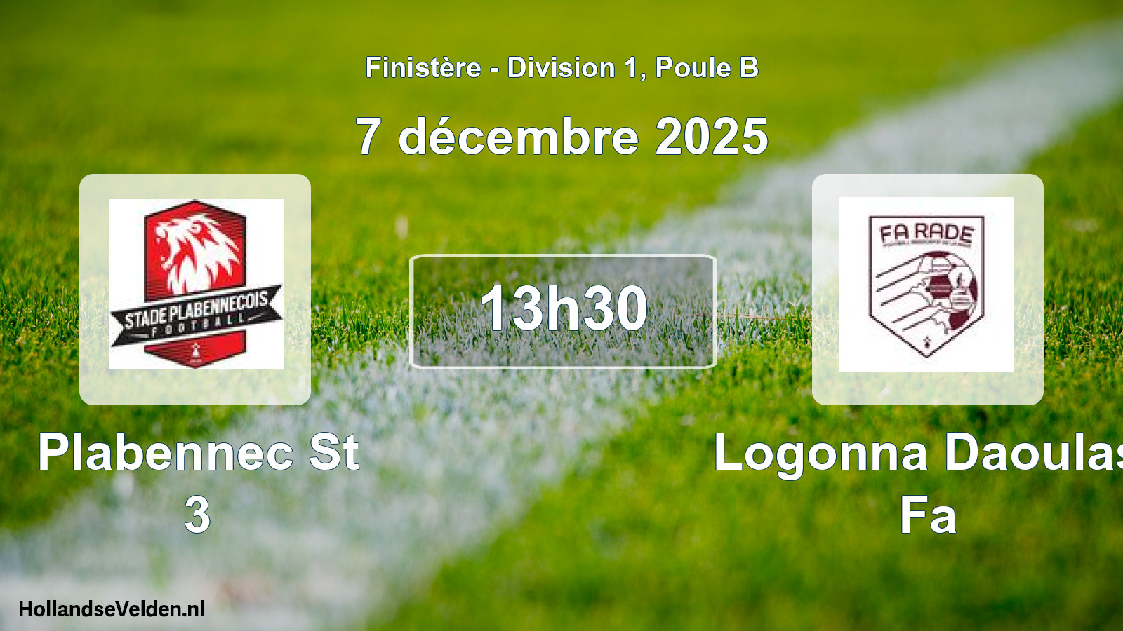 Geplande wedstrijd: Plabennec St 3 - Logonna Daoulas Fa (7 décembre 2025)