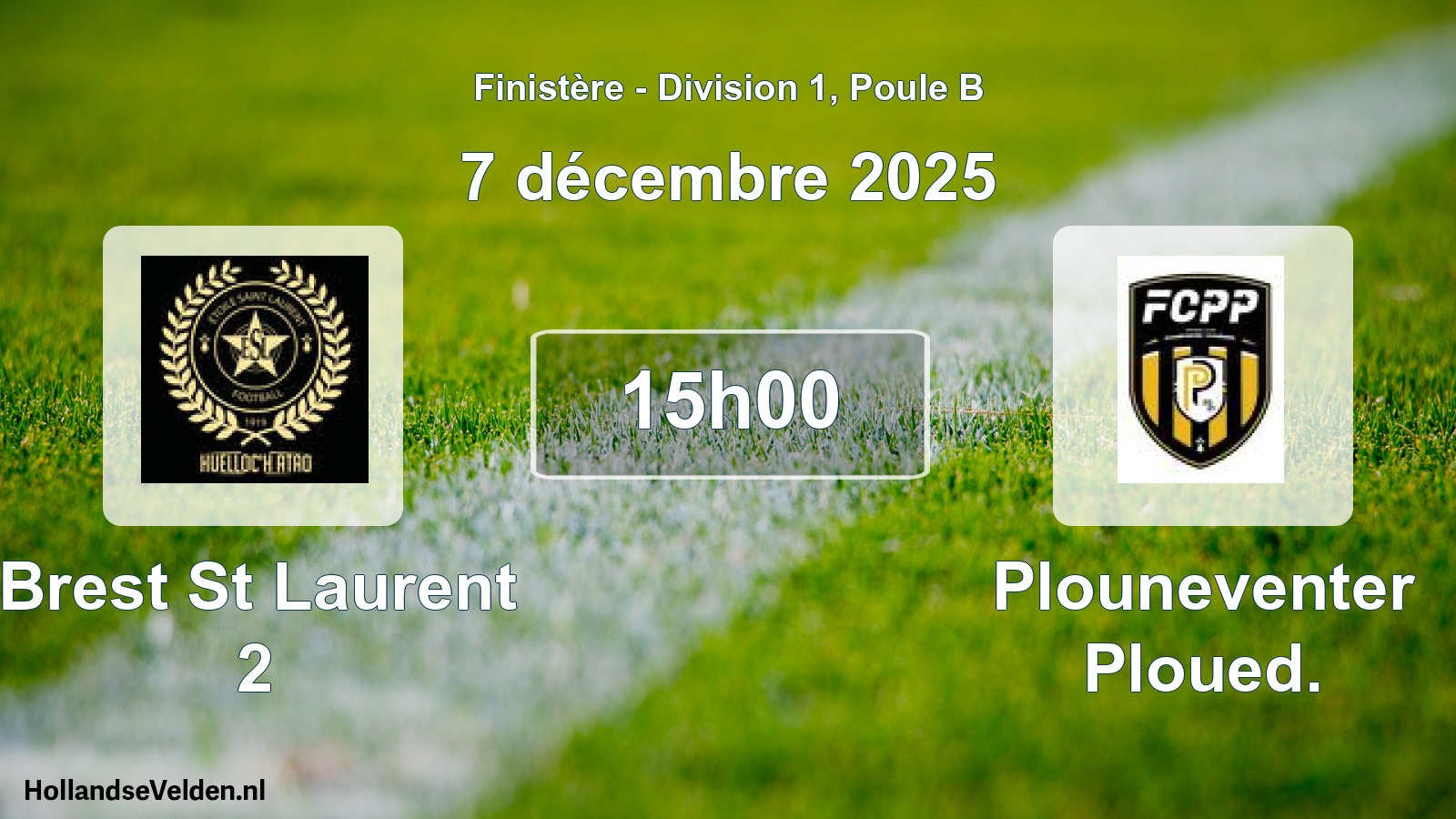 Geplande wedstrijd: Brest St Laurent 2 - Plouneventer Ploued. (7 décembre 2025)