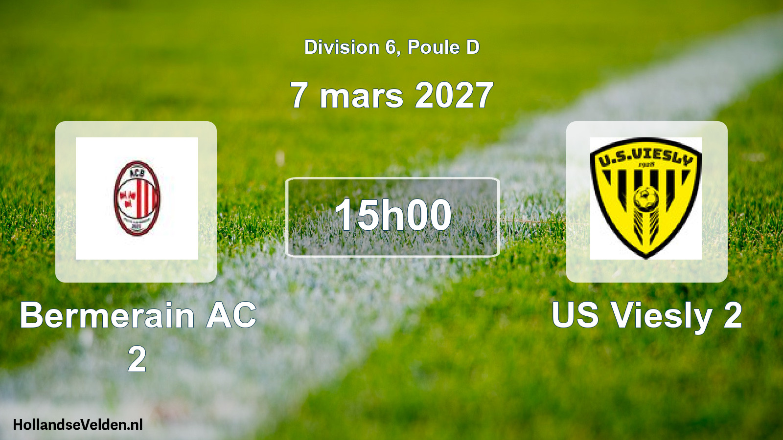 Scheduled Match: Bermerain AC 2 - US Viesly 2 (7 March 2027)