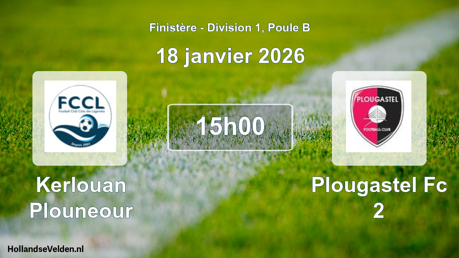 Geplande wedstrijd: Kerlouan Plouneour - Plougastel Fc 2 (18 januari 2026)
