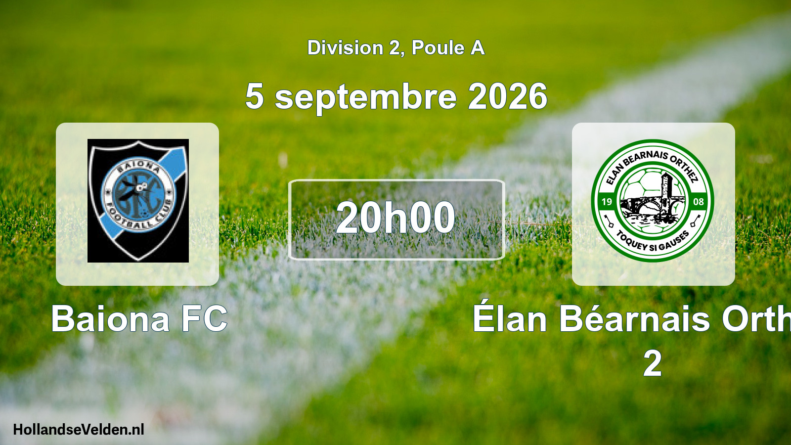Scheduled Match: Baiona FC - Élan Béarnais Orthez 2 (5 September 2026)