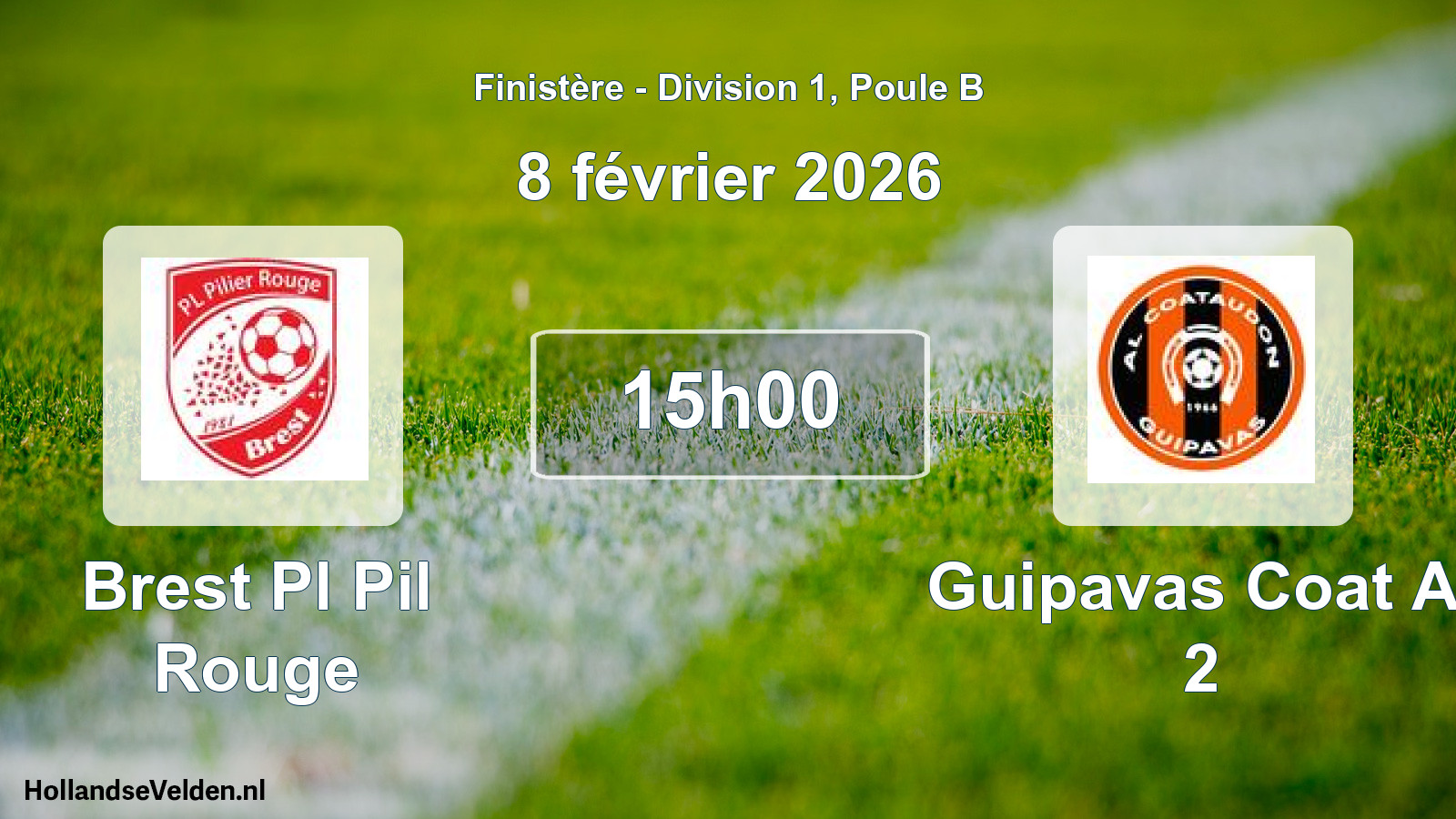 Geplande wedstrijd: Brest Pl Pil Rouge - Guipavas Coat Al 2 (8 février 2026)
