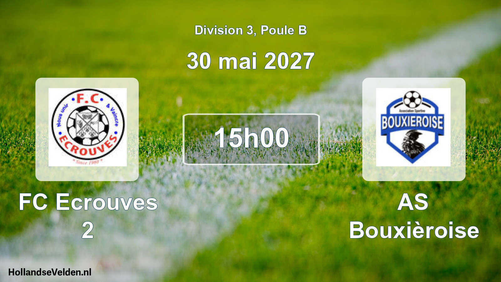 Match programmé: FC Ecrouves 2 - AS Bouxièroise (30 mai 2027)