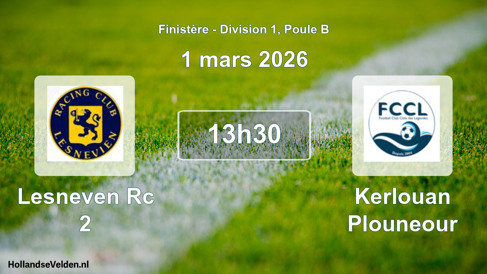 Scheduled Match: Lesneven Rc 2 - Kerlouan Plouneour (1 March 2026)