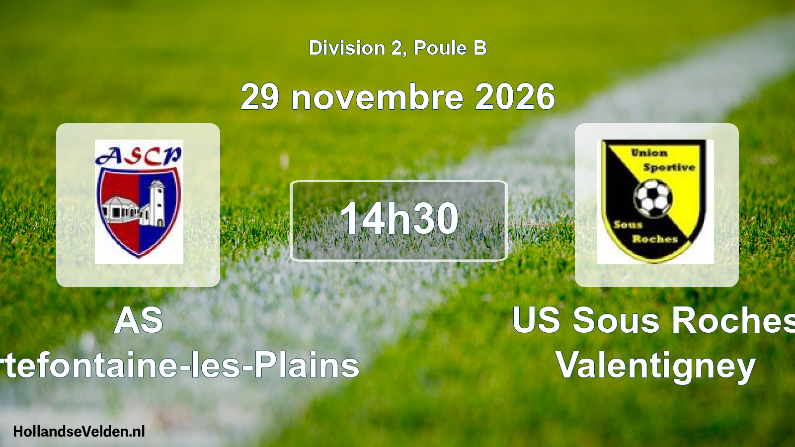 Scheduled Match: AS Courtefontaine-les-Plains - US Sous Roches Valentigney (29 November 2026)