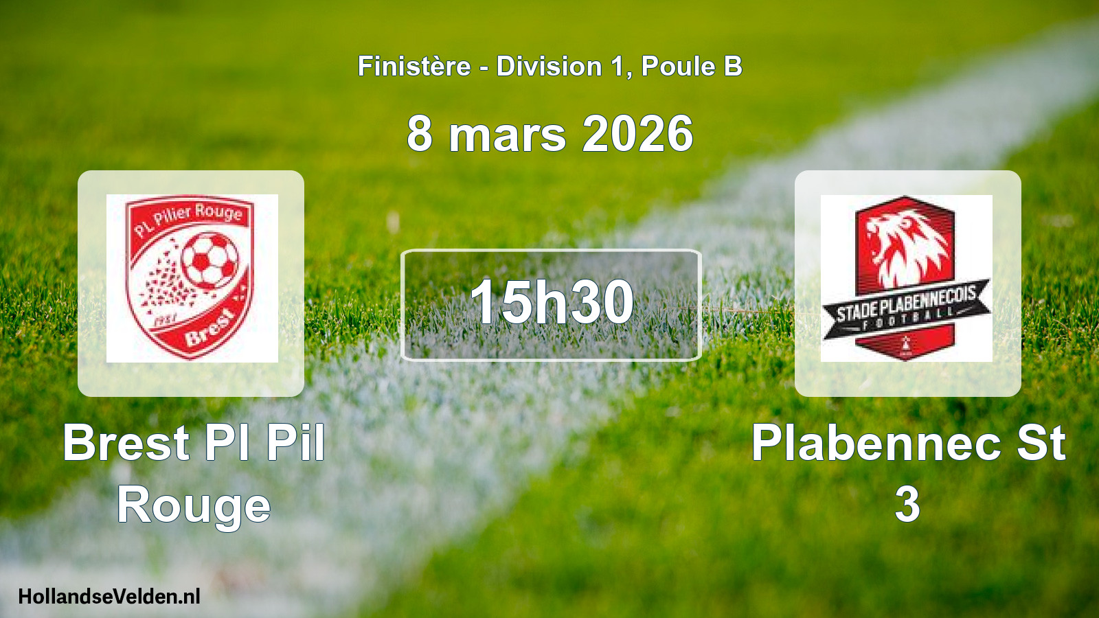 Geplande wedstrijd: Brest Pl Pil Rouge - Plabennec St 3 (8 mars 2026)