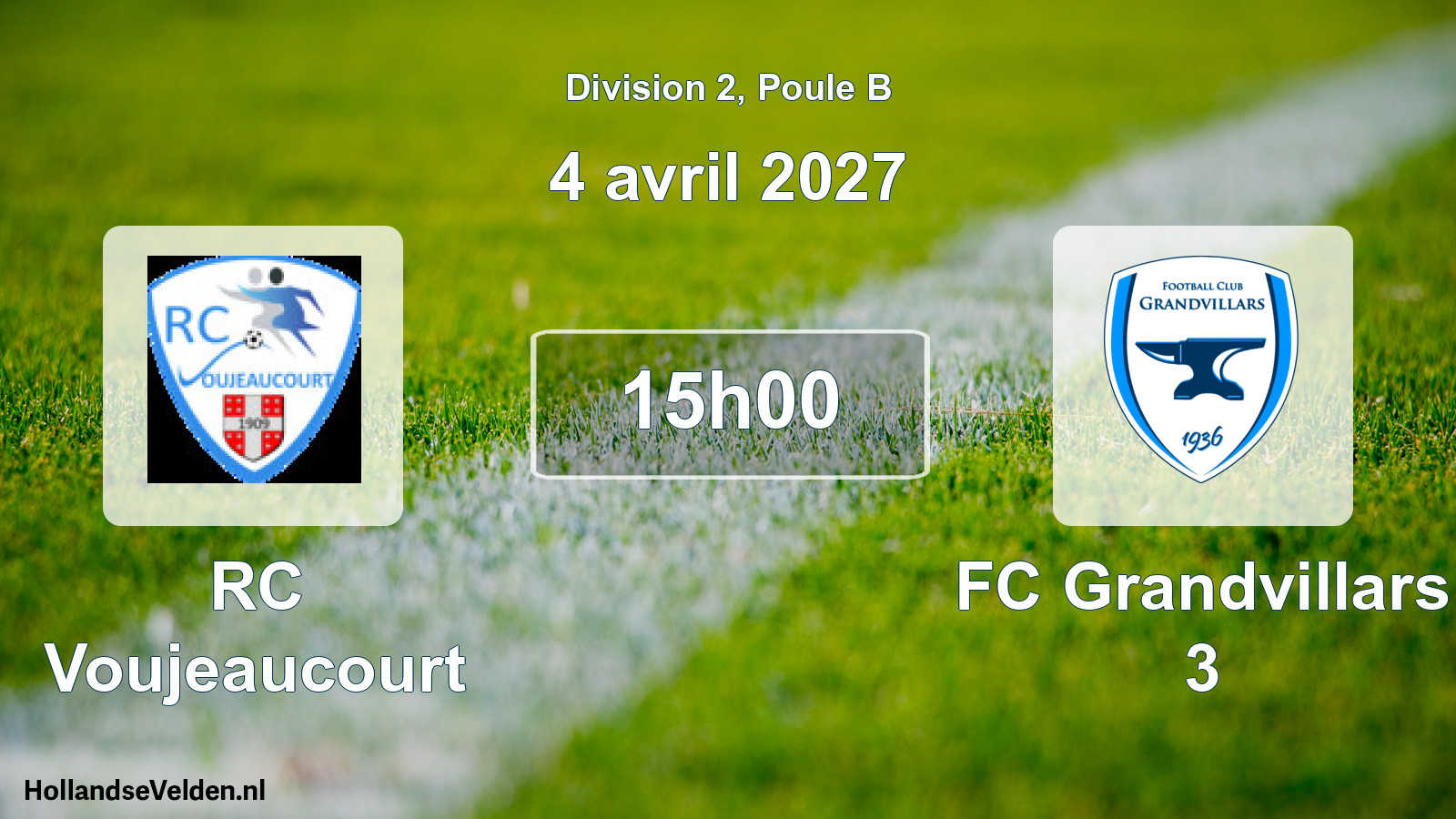 Scheduled Match: RC Voujeaucourt - FC Grandvillars 3 (4 April 2027)