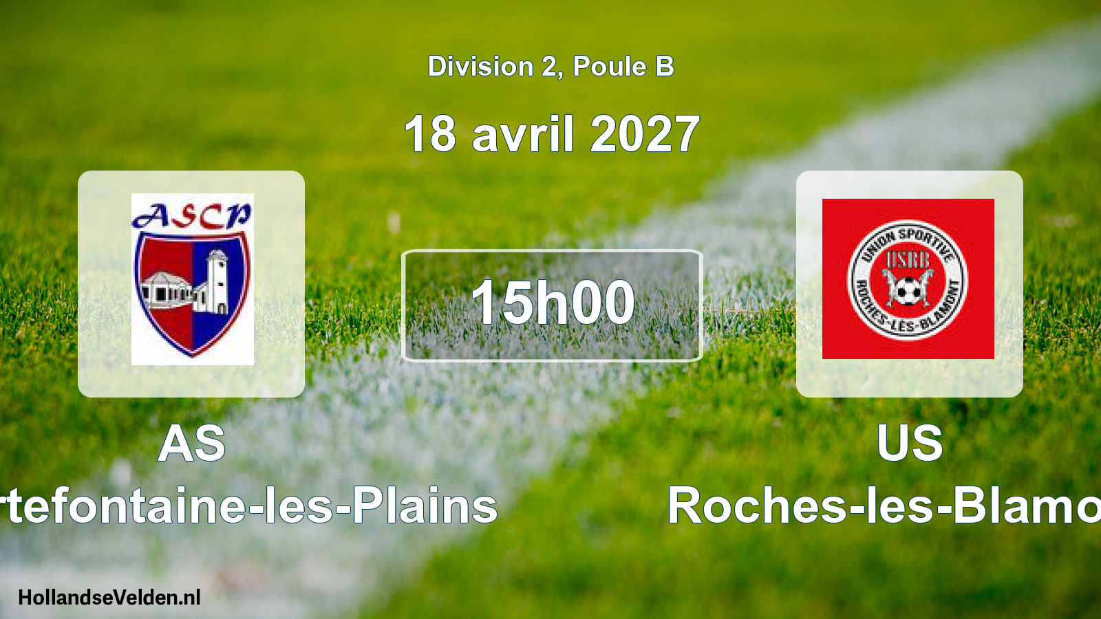 Scheduled Match: AS Courtefontaine-les-Plains - US Roches-les-Blamont (18 April 2027)
