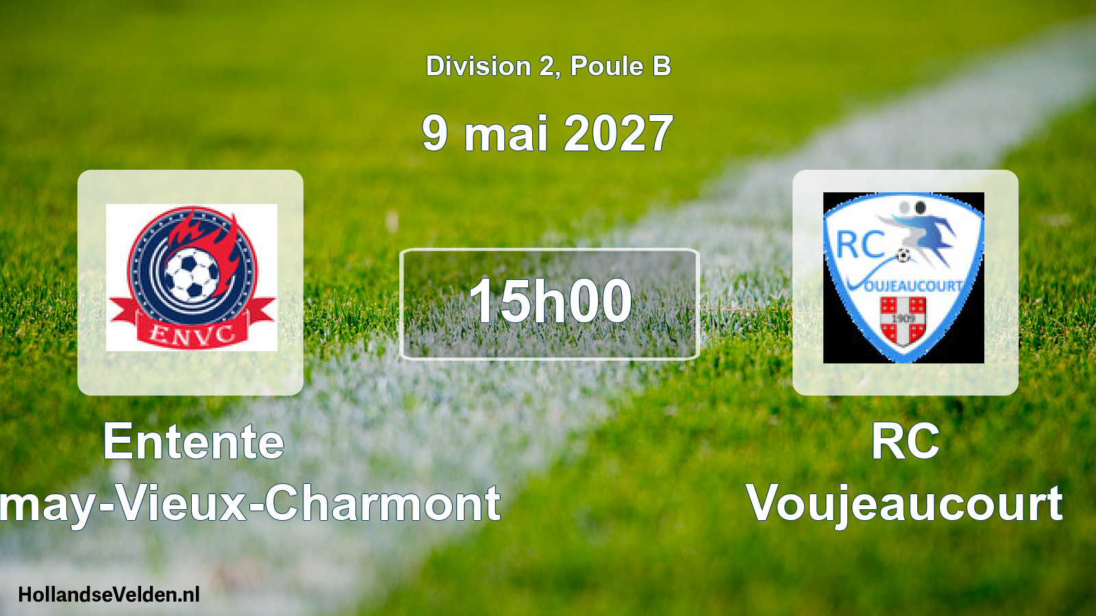 Match programmé: Entente Nommay-Vieux-Charmont - RC Voujeaucourt (9 mai 2027)