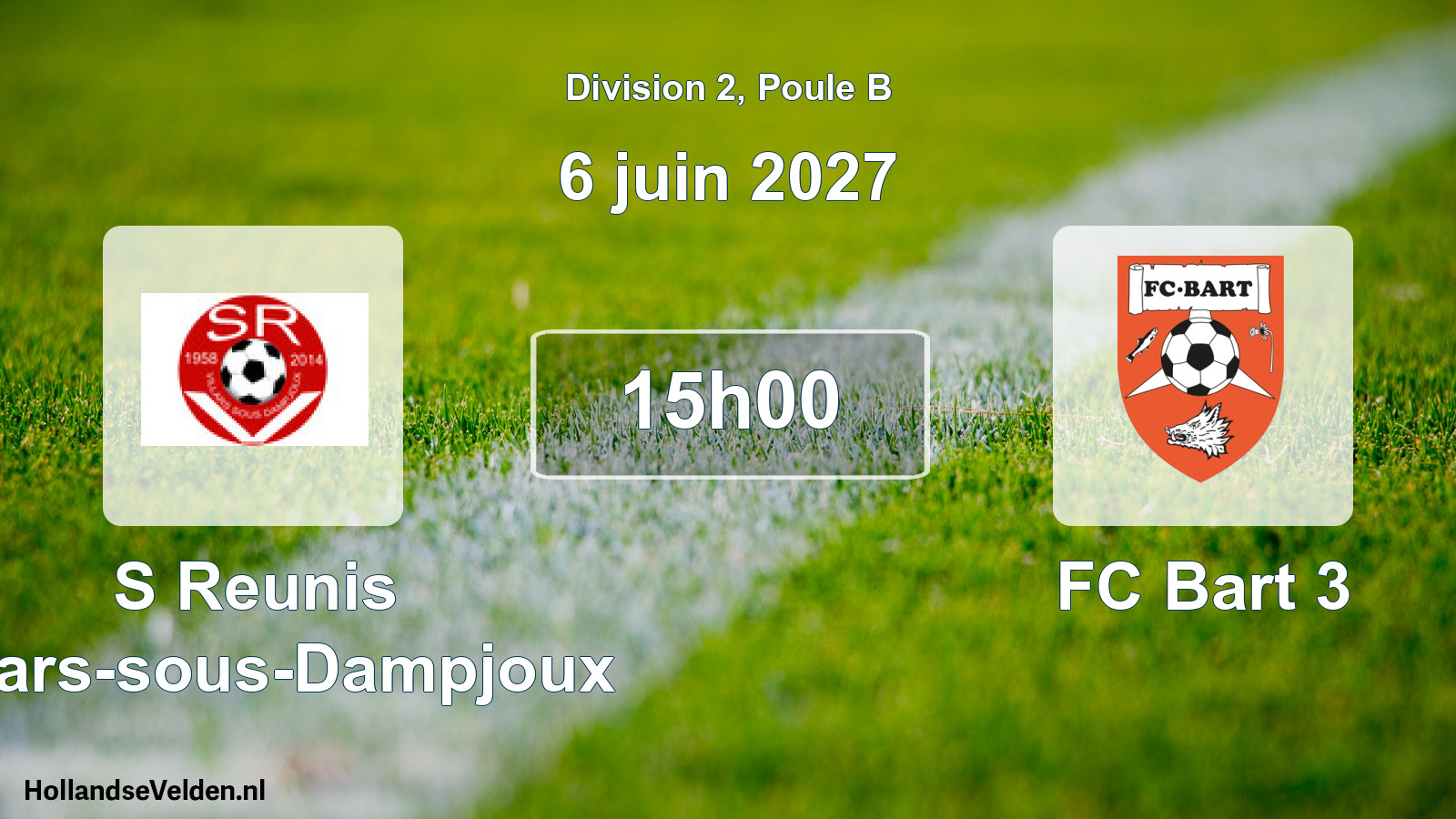 Scheduled Match: S Reunis Villars-sous-Dampjoux - FC Bart 3 (6 June 2027)