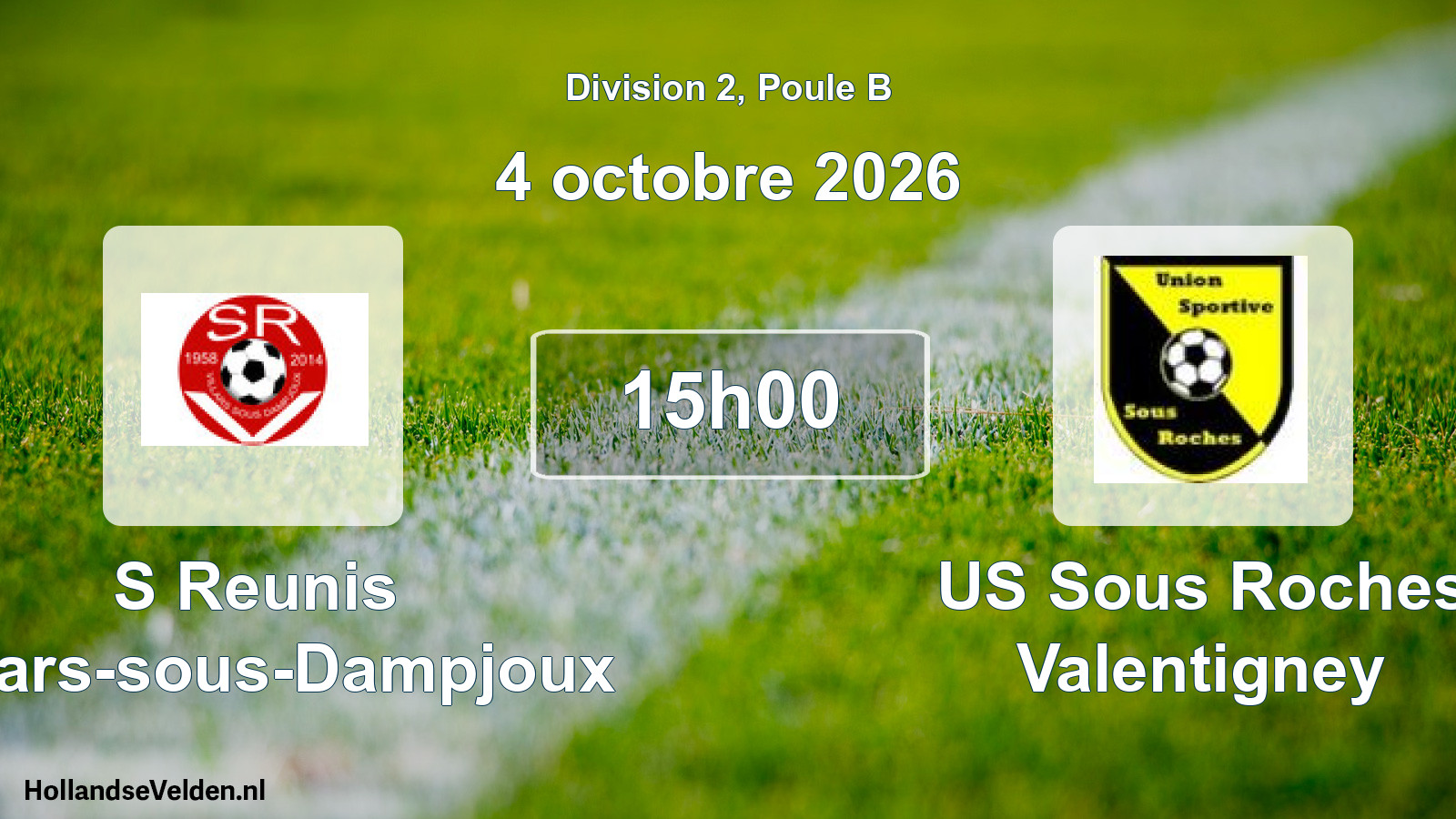 Geplande wedstrijd: S Reunis Villars-sous-Dampjoux - US Sous Roches Valentigney (4 oktober 2026)