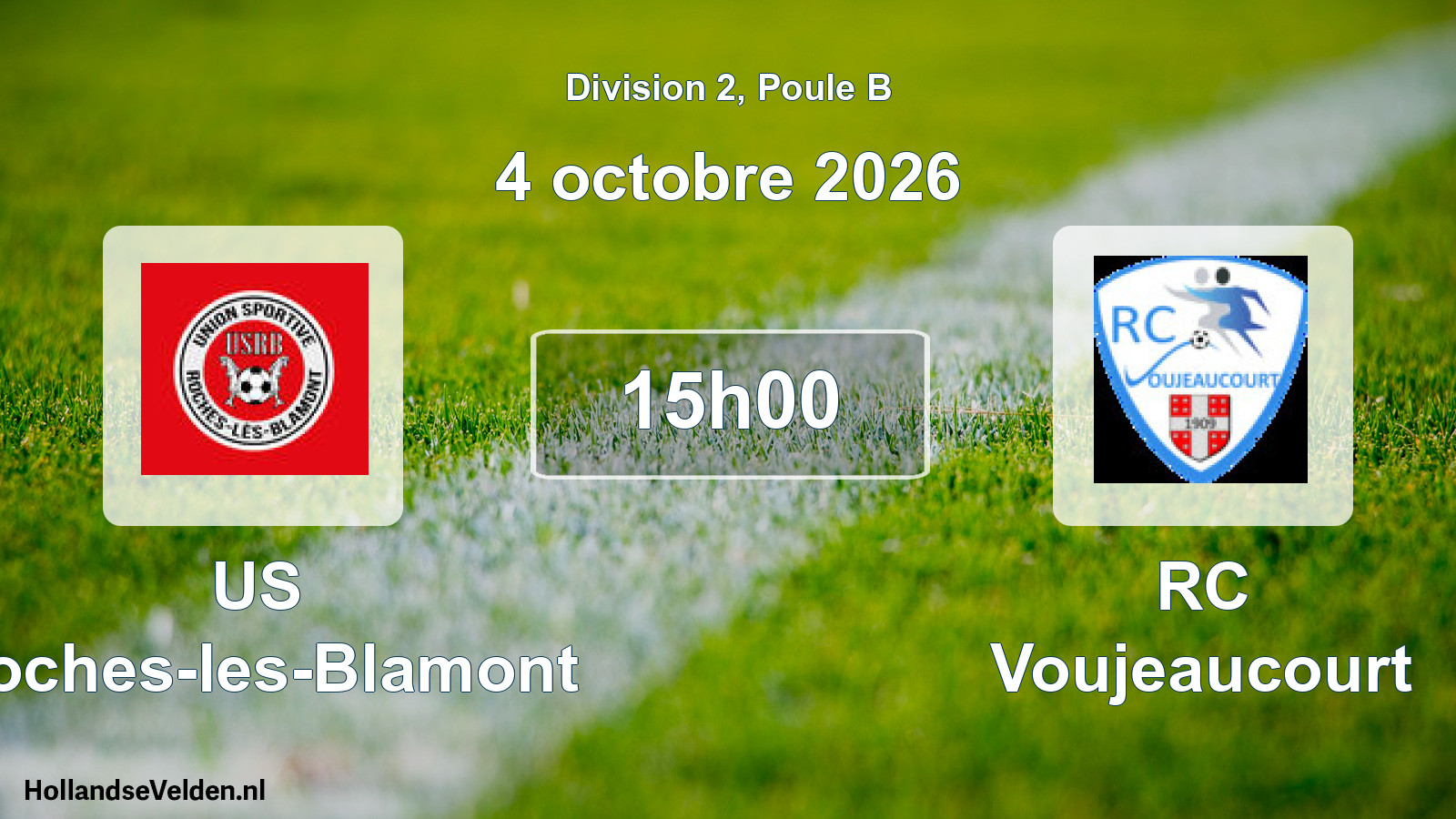 Scheduled Match: US Roches-les-Blamont - RC Voujeaucourt (4 October 2026)