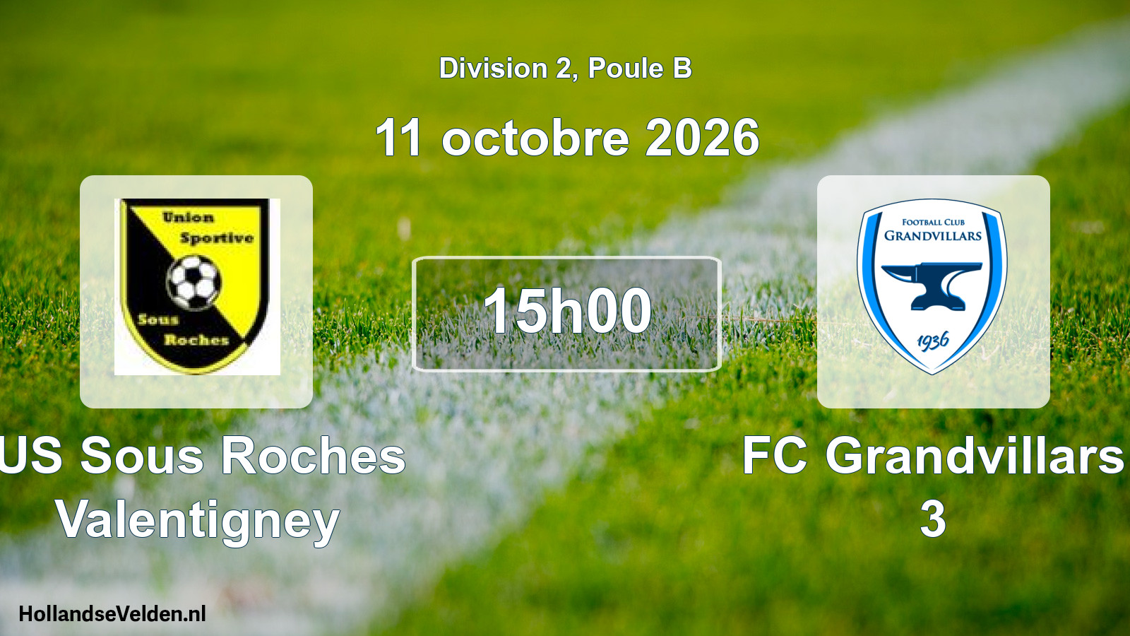 Scheduled Match: US Sous Roches Valentigney - FC Grandvillars 3 (11 October 2026)