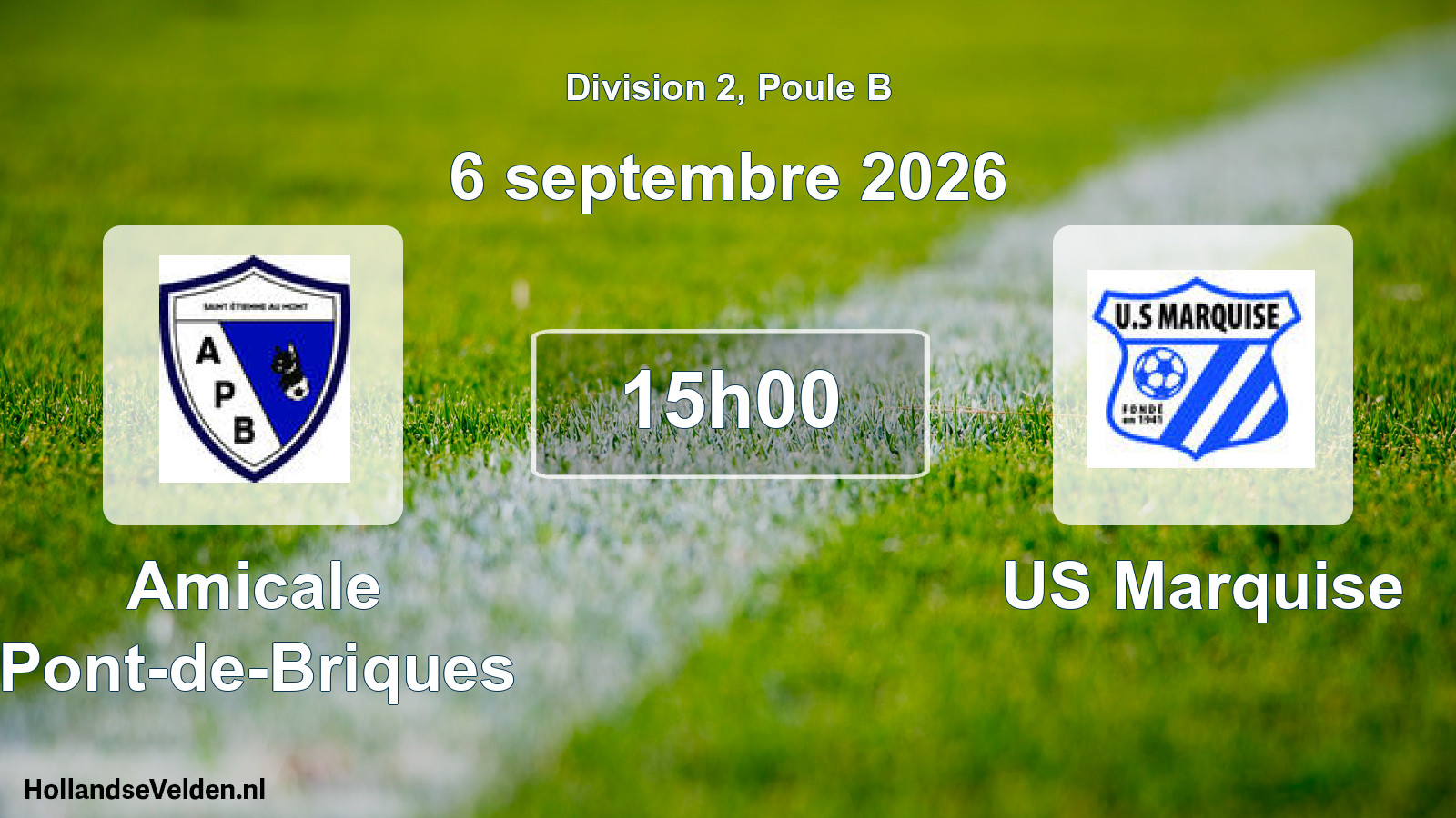 Scheduled Match: Amicale Pont-de-Briques - US Marquise (6 September 2026)