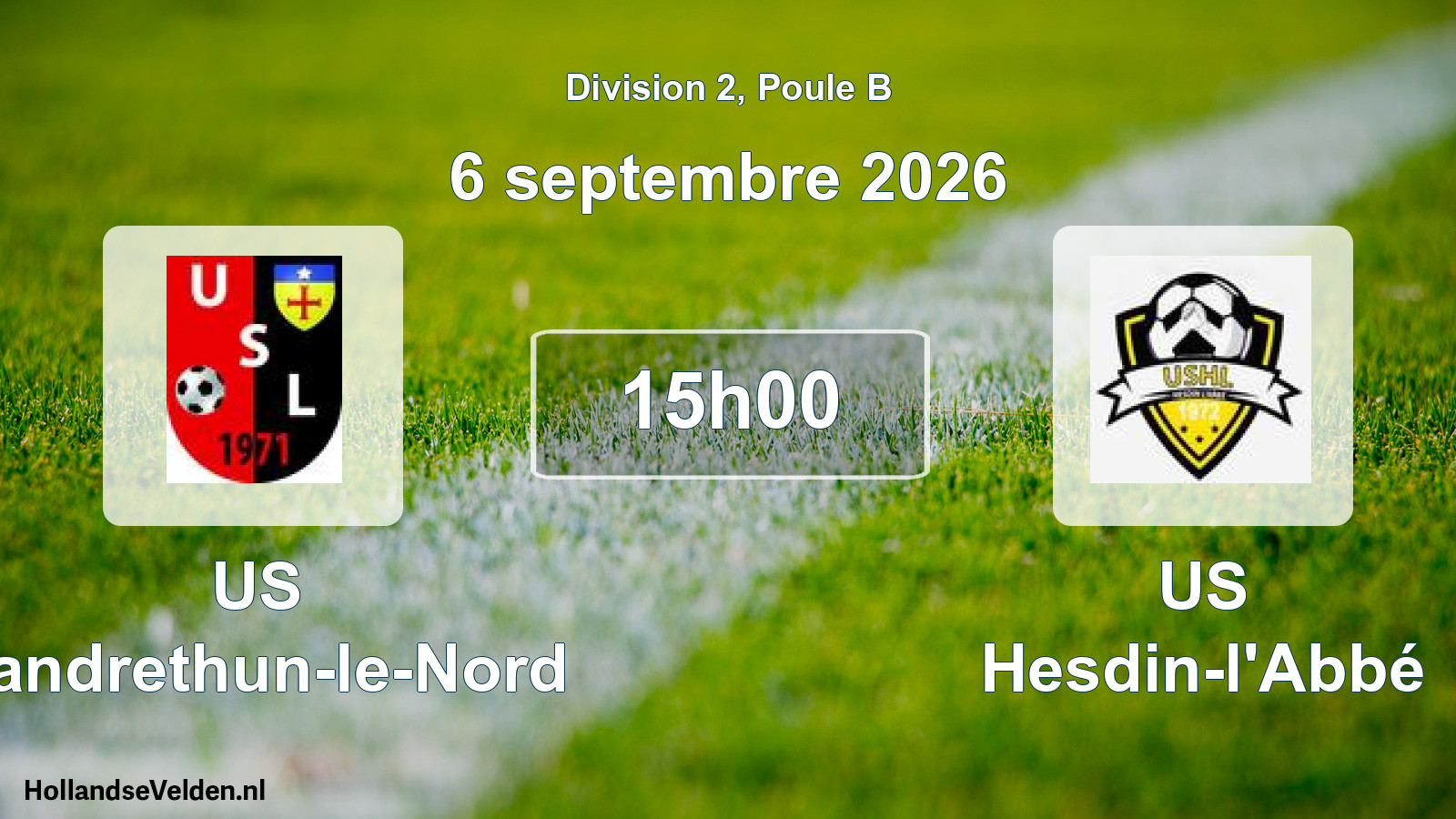 Geplande wedstrijd: US Landrethun-le-Nord - US Hesdin-l'Abbé (6 september 2026)