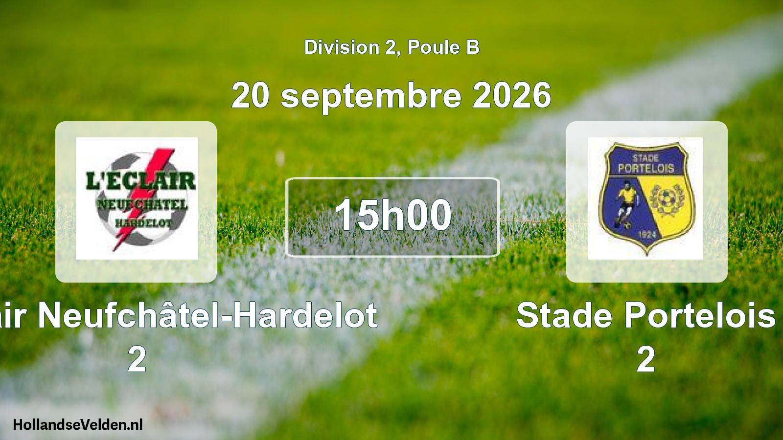 Scheduled Match: L'Éclair Neufchâtel-Hardelot 2 - Stade Portelois 2 (20 September 2026)