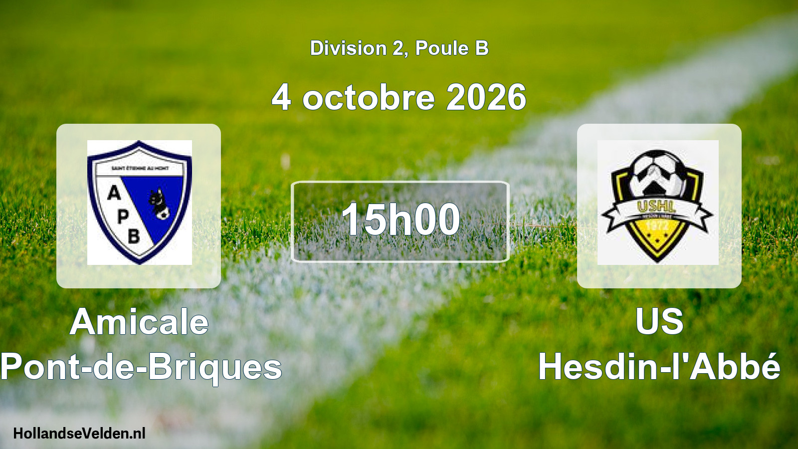 Scheduled Match: Amicale Pont-de-Briques - US Hesdin-l'Abbé (4 October 2026)
