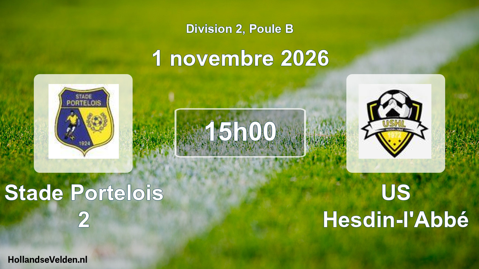 Scheduled Match: Stade Portelois 2 - US Hesdin-l'Abbé (1 November 2026)