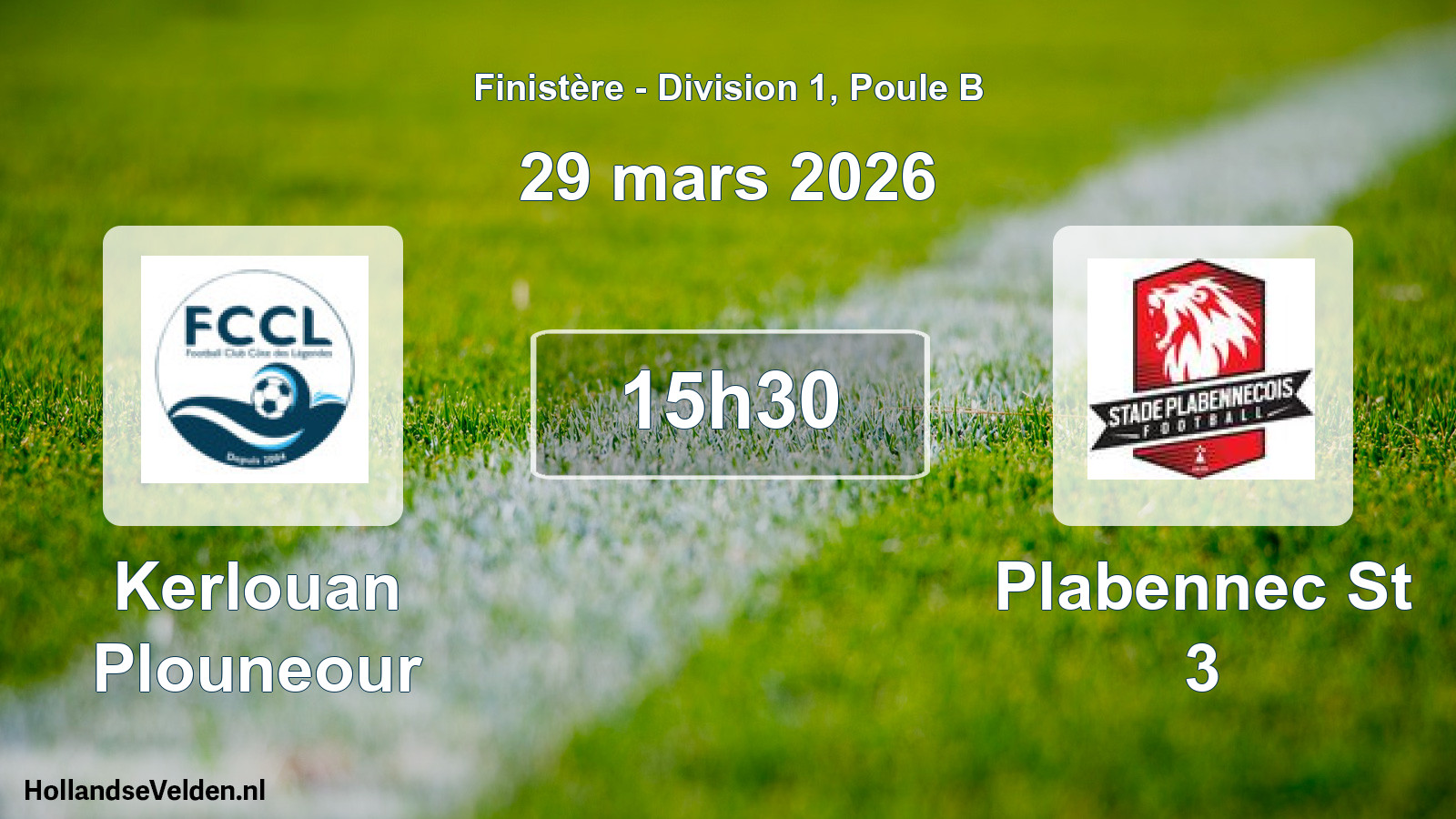 Geplande wedstrijd: Kerlouan Plouneour - Plabennec St 3 (29 mars 2026)