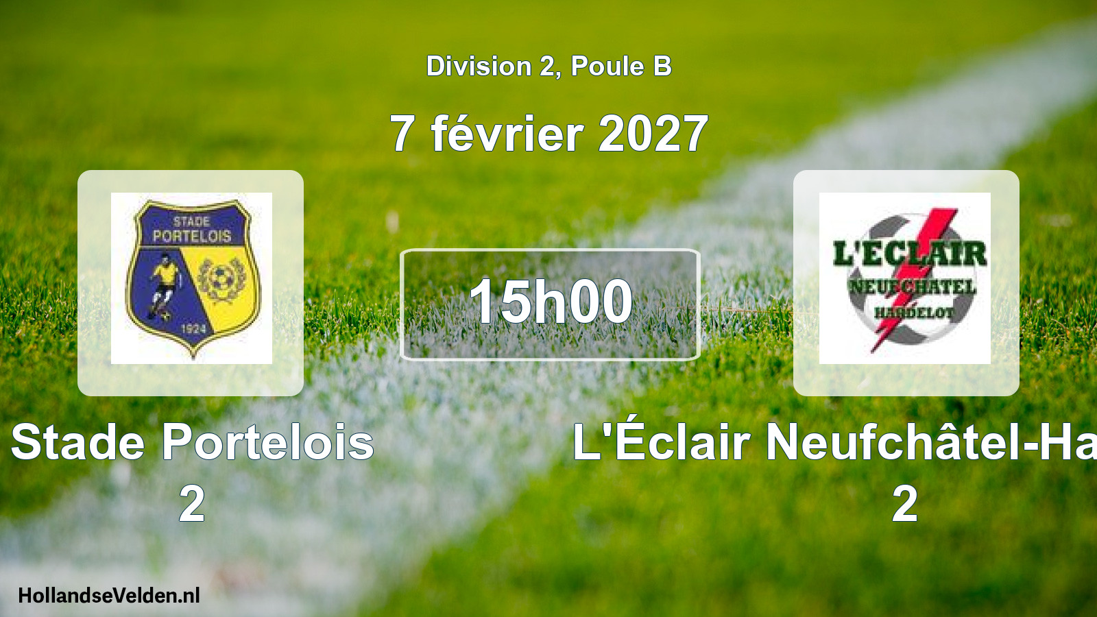 Scheduled Match: Stade Portelois 2 - L'Éclair Neufchâtel-Hardelot 2 (7 February 2027)