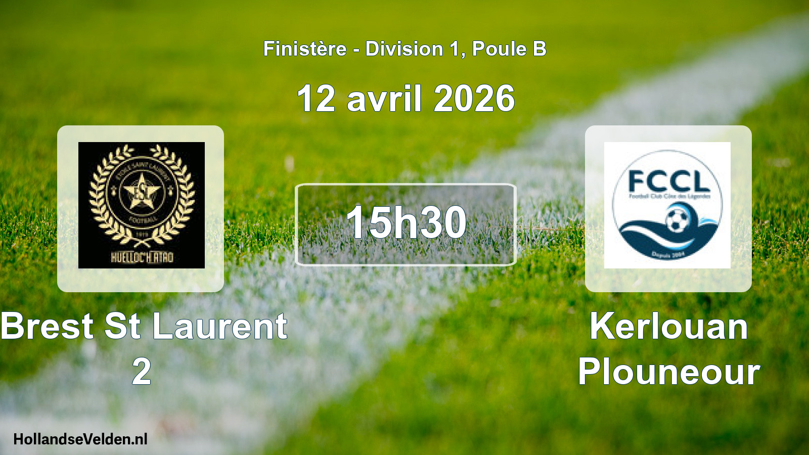 Geplande wedstrijd: Brest St Laurent 2 - Kerlouan Plouneour (12 avril 2026)