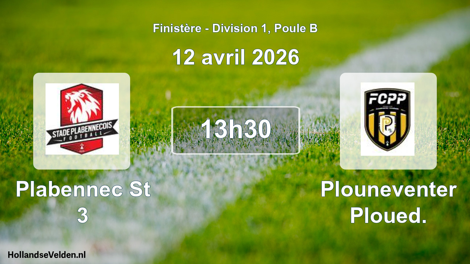 Geplande wedstrijd: Plabennec St 3 - Plouneventer Ploued. (12 avril 2026)