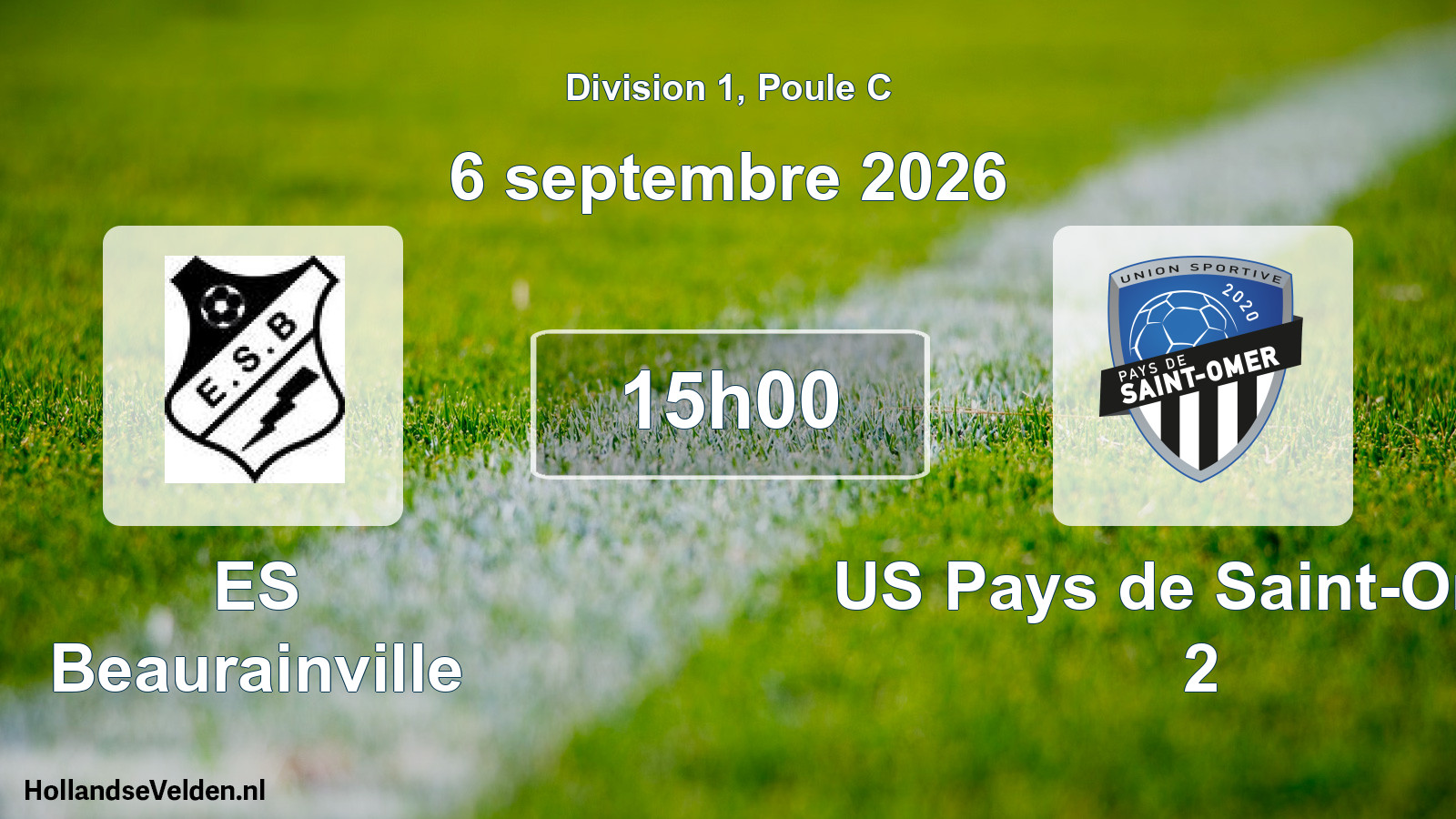Match programmé: ES Beaurainville - US Pays de Saint-Omer 2 (6 septembre 2026)