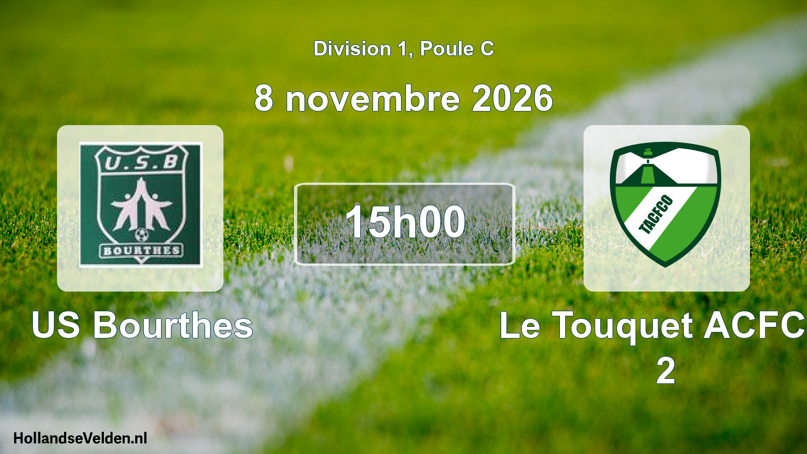 Geplande wedstrijd: US Bourthes - Le Touquet ACFCO 2 (8 november 2026)