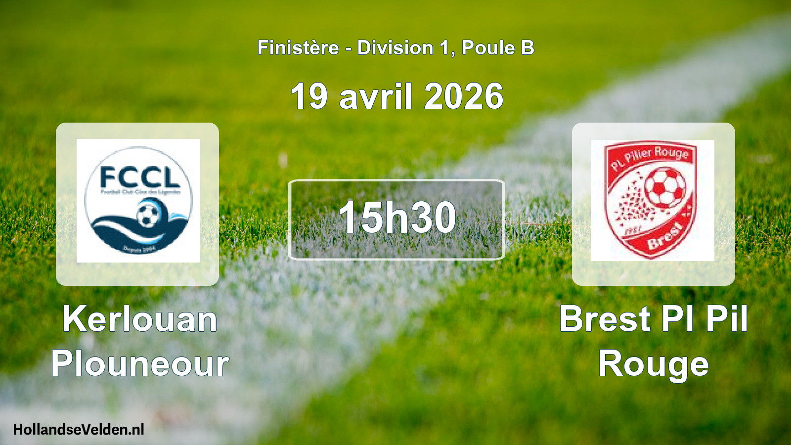 Scheduled Match: Kerlouan Plouneour - Brest Pl Pil Rouge (19 April 2026)