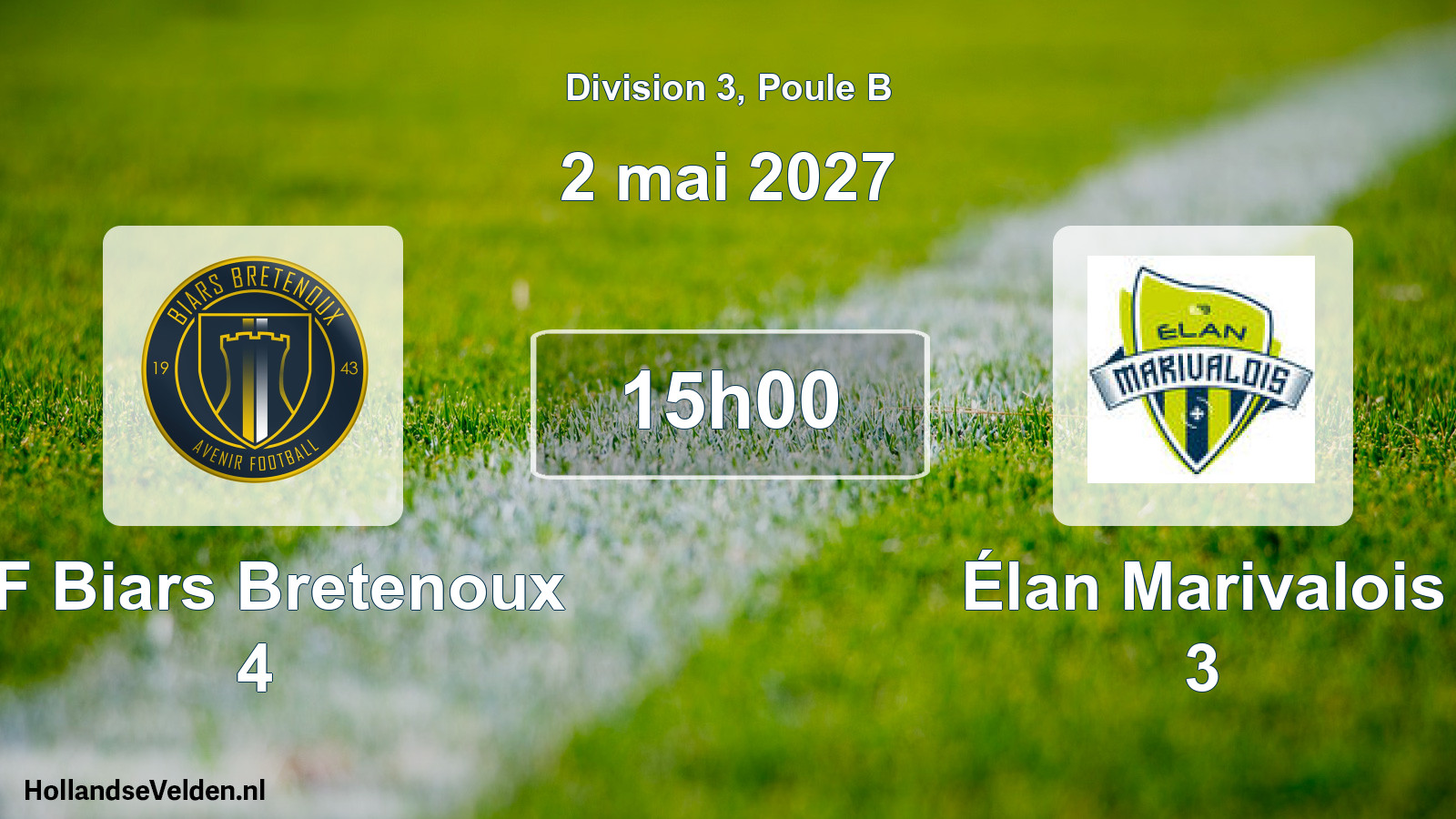 Geplande wedstrijd: AF Biars Bretenoux 4 - Élan Marivalois 3 (2 mei 2027)