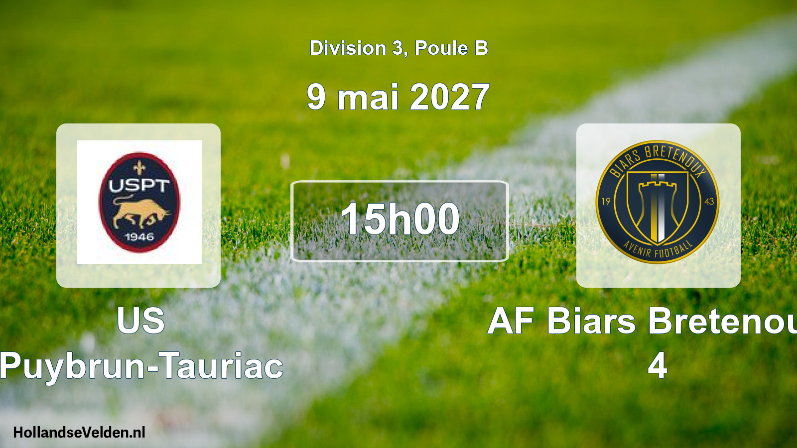 Match programmé: US Puybrun-Tauriac - AF Biars Bretenoux 4 (9 mai 2027)